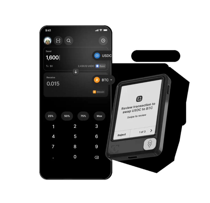 Ledger Wallet multi-chain swap and DeFi asset management interface
